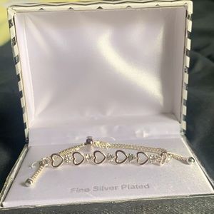 Heart and Crystal Bracelet